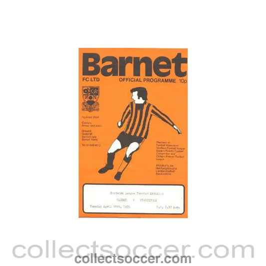 1978 - Barnet v Wealdstone official programme 18/04/1978