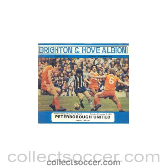 1978 - Brighton & Hove Albion v Peterborough United official programme 07/11/1978 Football League