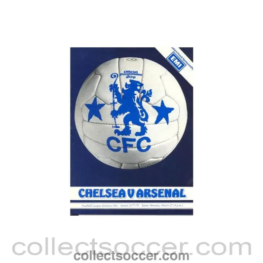 1978 - Chelsea v Arsenal official programme 27/03/1978