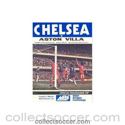 1978 - Chelsea v Aston Villa official programme 09/12/1978 - Collect Soccer