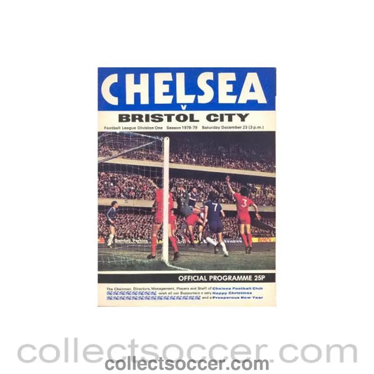 1978 - Chelsea v Bristol City Football programme 23/12/1978