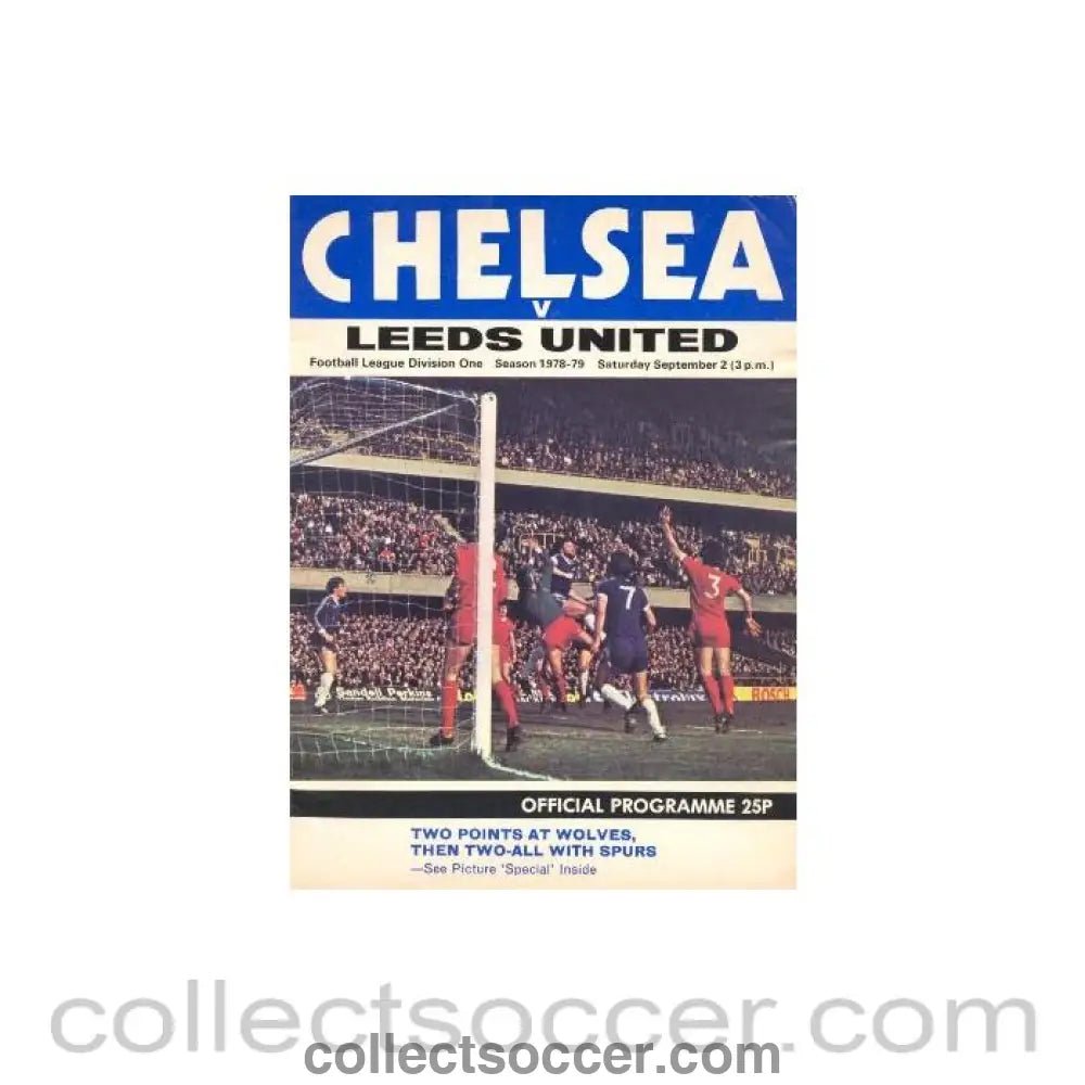 1978 - Chelsea v Leeds official programme 02/09/1978, - Collect Soccer