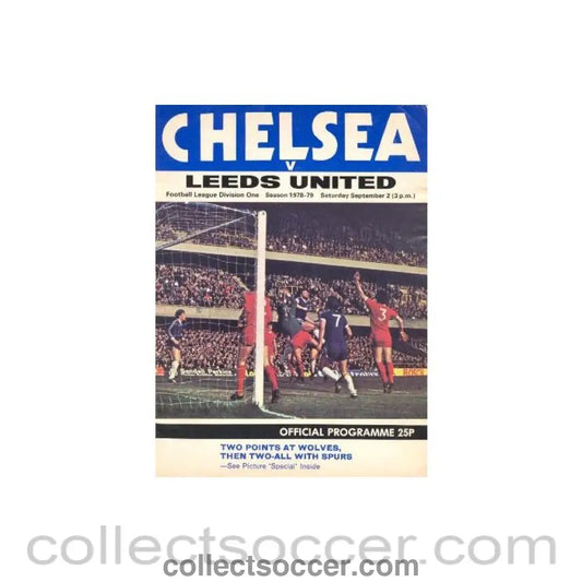 1978 - Chelsea v Leeds official programme 02/09/1978,