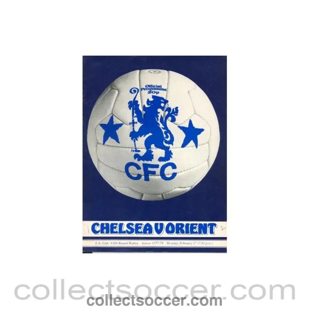 1978 - Chelsea v Leyton Orient official programme 27/02/1978 - Collect Soccer