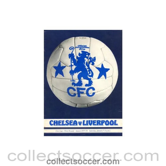1978 - Chelsea v Liverpool official programme 07/01/1978 F.A. Cup
