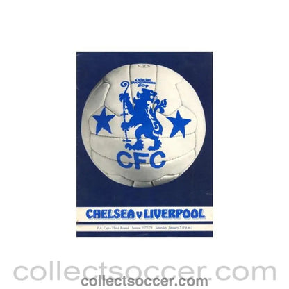 1978 - Chelsea v Liverpool official programme 07/01/1978 F.A. Cup - Collect Soccer