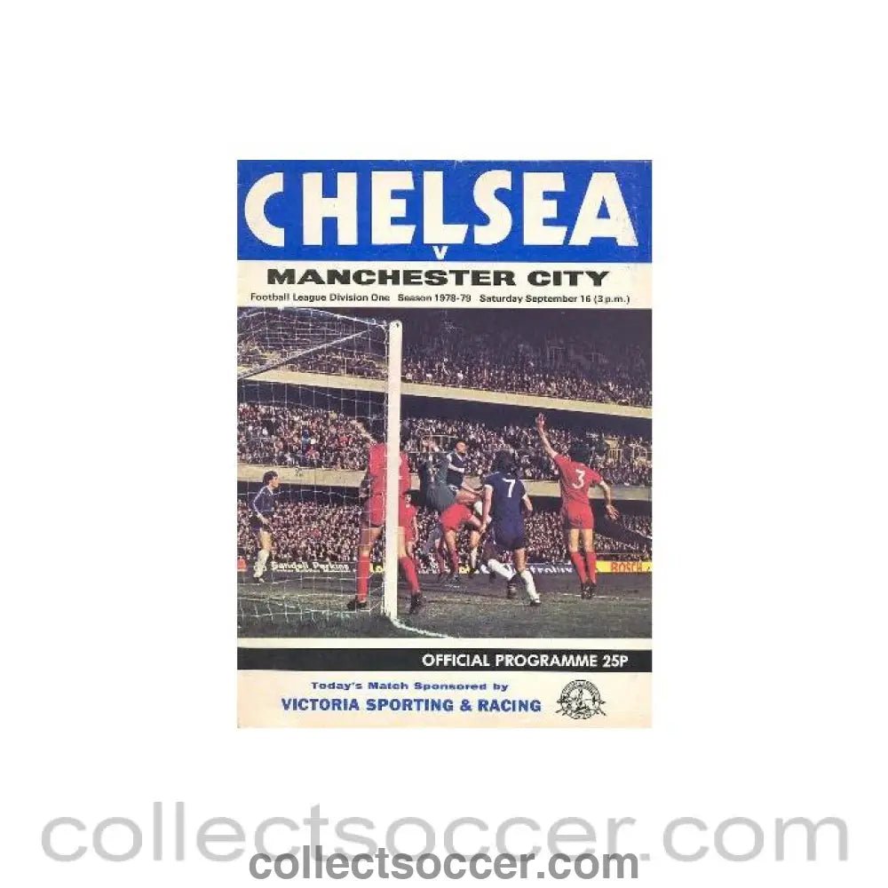 1978 - Chelsea v Manchester City official programme 16/09/1978 - Collect Soccer