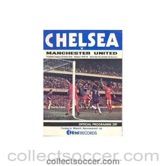 1978 - Chelsea v Manchester United official programme 25/11/1978
