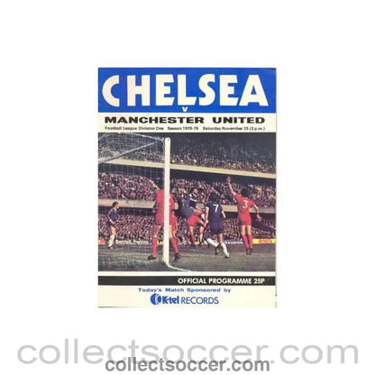 1978 - Chelsea v Manchester United official programme 25/11/1978