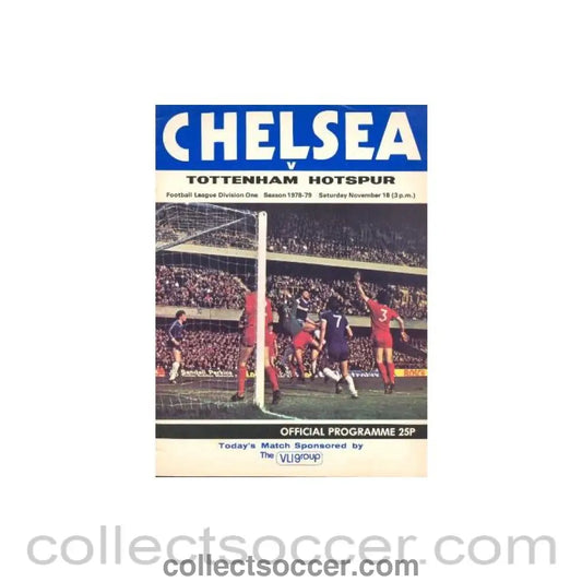 1978 - Chelsea v Tottenham Hotspur official programme 18/11/1978