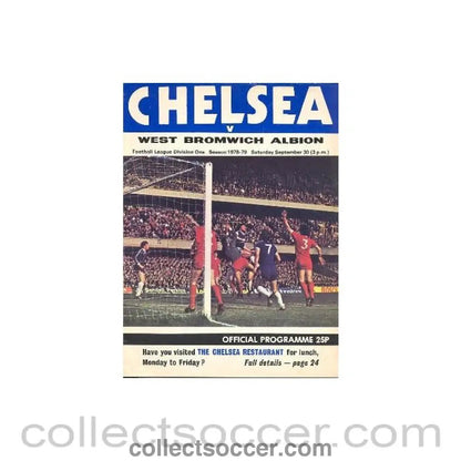 1978 - Chelsea v West Bromwich Albion official programme 30/09/1978 - Collect Soccer