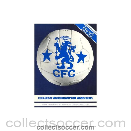 1978 - Chelsea v Woverhampton Wanderers official programme 22/04/1978