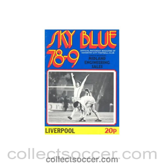 1978 - Coventry City v Liverpool official programme 09/09/1978 - Collect Soccer