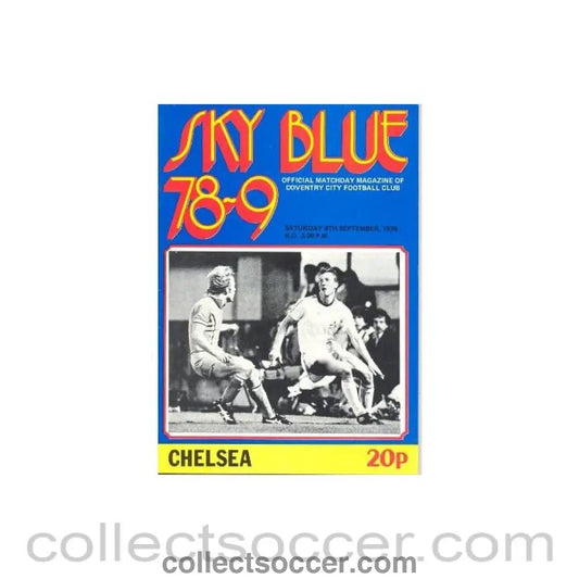 1978 - Coventry City vChelsea official programme 09.09.1978 - Collect Soccer