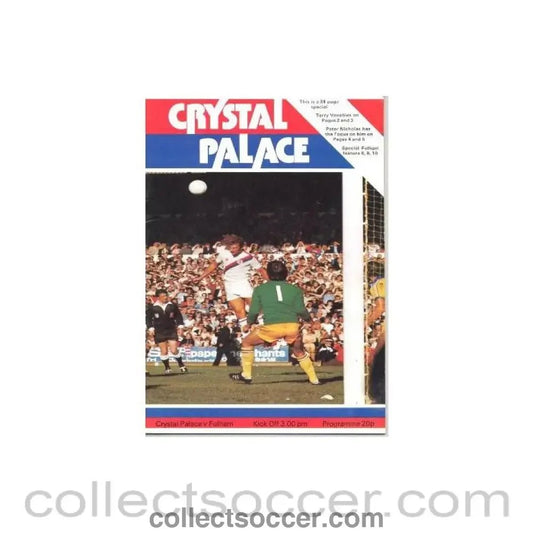 1978 - Crystal Palace v Fulham official programme 28/10/1978 - Collect Soccer