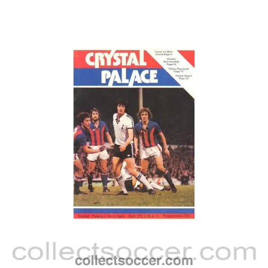 1978 - Crystal Palace v West Ham United official programme 26/08/1978 - Collect Soccer