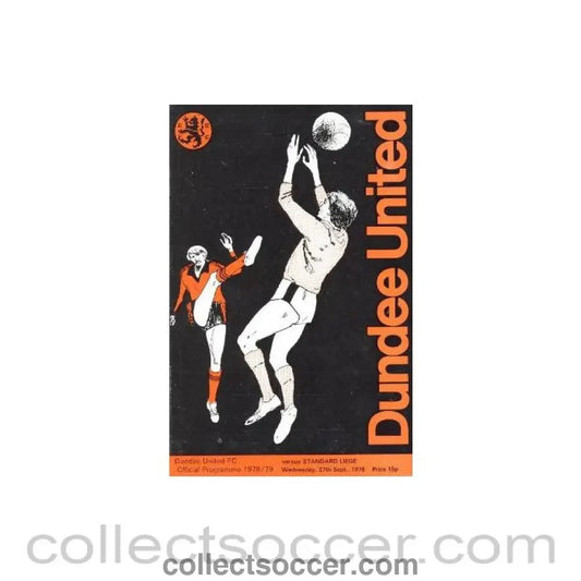 1978 - Dundee United v Standard Liege official programme 27/09/1978 UEFA Cup - Collect Soccer