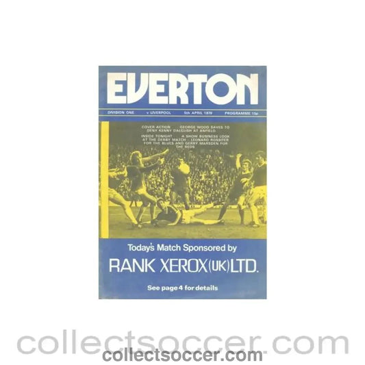 1978 - Everton v Liverpool official programme 05/04/1978 Football League - Collect Soccer