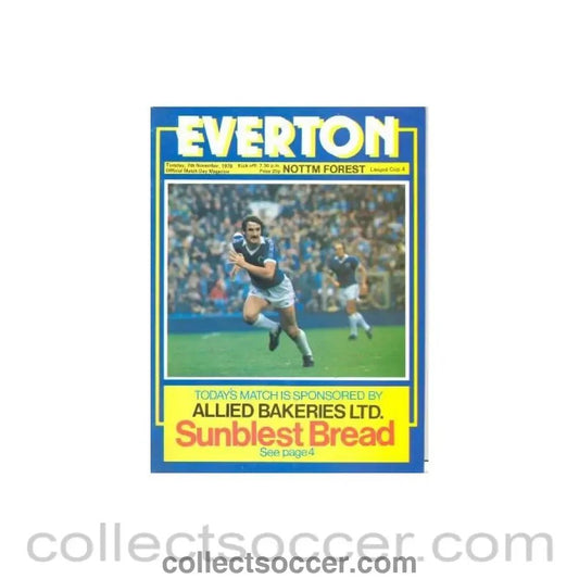 1978 - Everton v Nottingham Forest official programme 07/11/1978 Football League - Collect Soccer