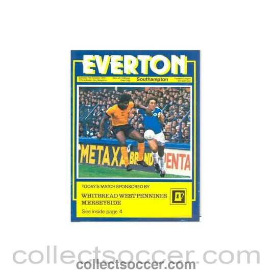 1978 - Everton v Southampton official programme 07/10/1978 Football League - Collect Soccer