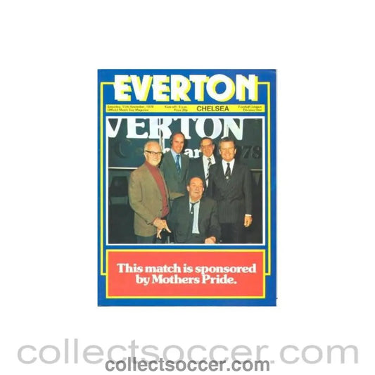 1978 - Everton vChelsea official programme 11/11/1978 - Collect Soccer