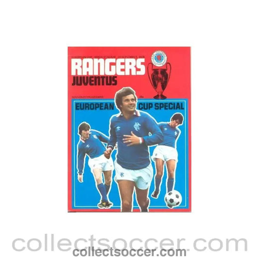 1978 - Glasgow Rangers v Juventus official programme 27/09/1978 European Cup - Collect Soccer