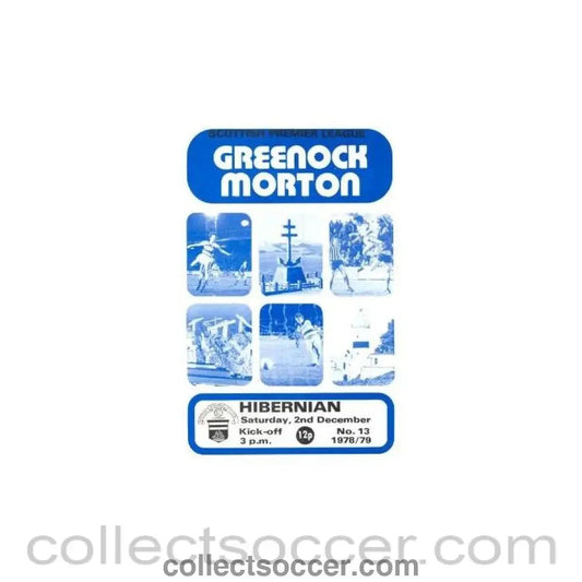 1978 - Greenock Morton v Hibernian official programme 02/12/1978 - Collect Soccer