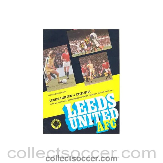 1978 - Leeds v Chelsea official programme 25/02/1978