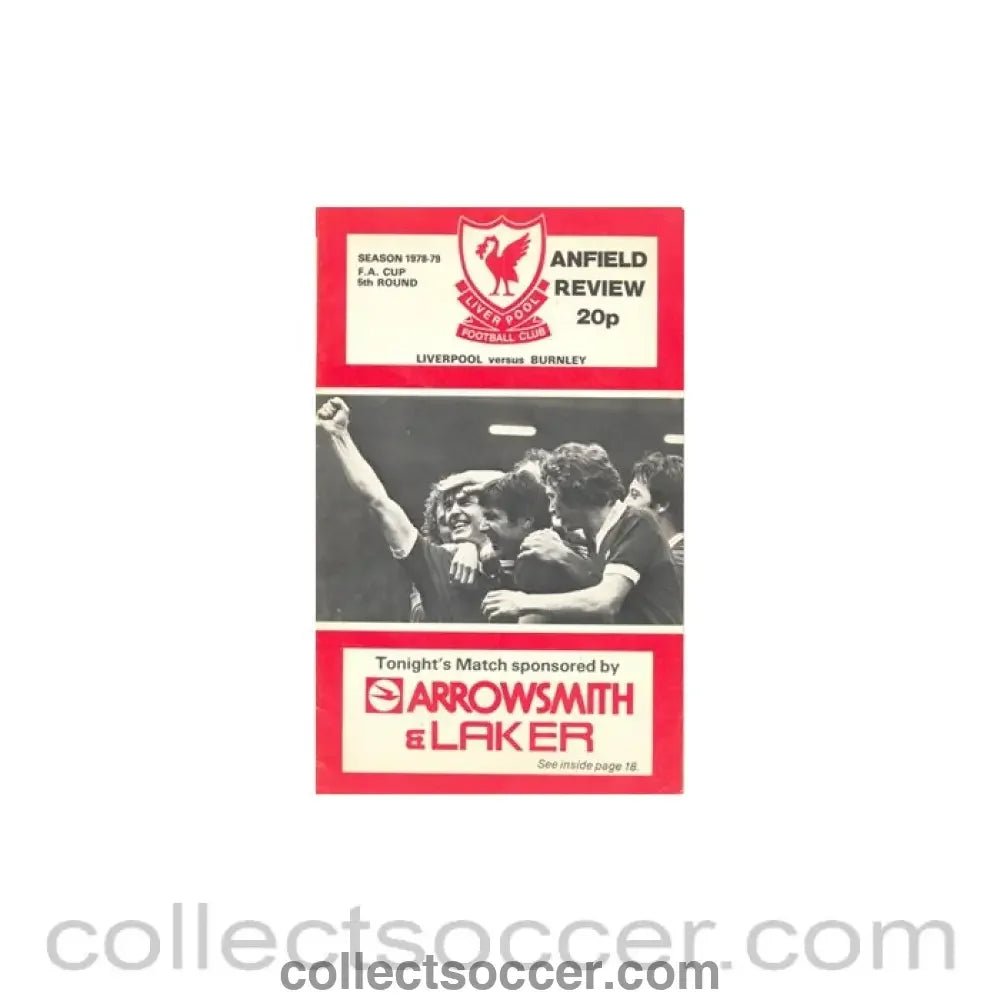 1978 - Liverpool v Burnley official programme Season 1978 - 1979 no date of the match - Collect Soccer
