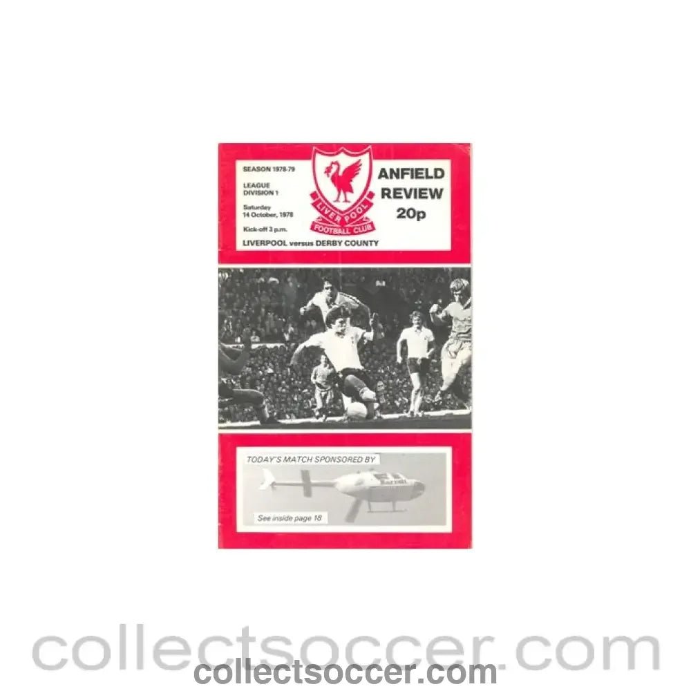 1978 - Liverpool v Derby County official programme 14/10/1978 - Collect Soccer
