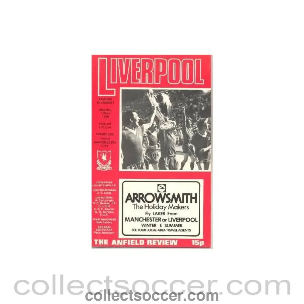 1978 - Liverpool v Manchester City official programme 01/05/1978 - Collect Soccer