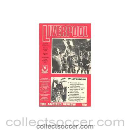 1978 - Liverpool v Norwich City official programme 22/04/1978 - Collect Soccer