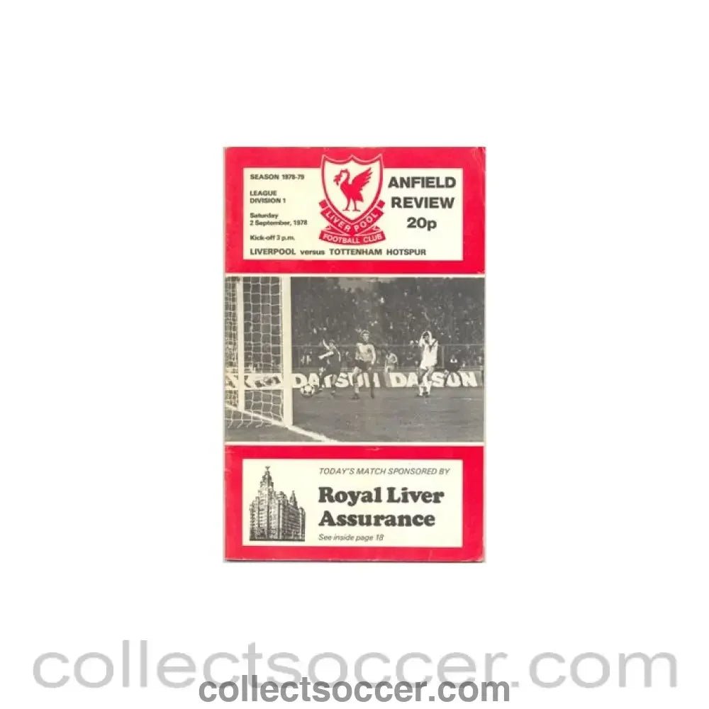 1978 - Liverpool v Tottenham Hotspur official programme 02/09/1978 - Collect Soccer