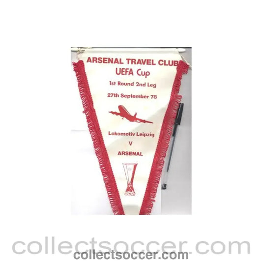 1978 - Lokomotiv Leipzig v Arsenal 27/09/1978 UEFA Cup pennant