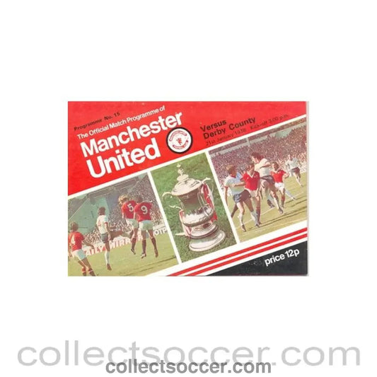1978 - Manchester United v Derby County official programme 21/01/1978 - Collect Soccer