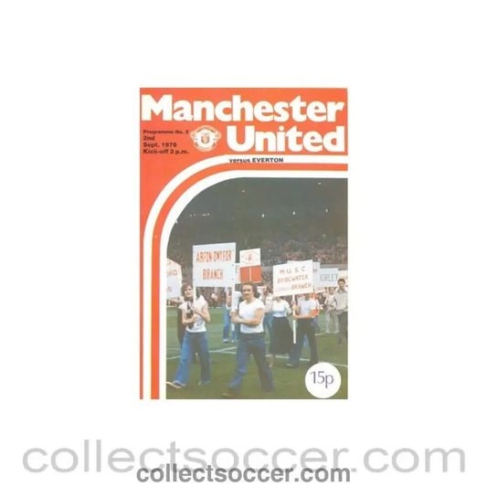 1978 - Manchester United v Everton official programme 02/09/1978 - Collect Soccer