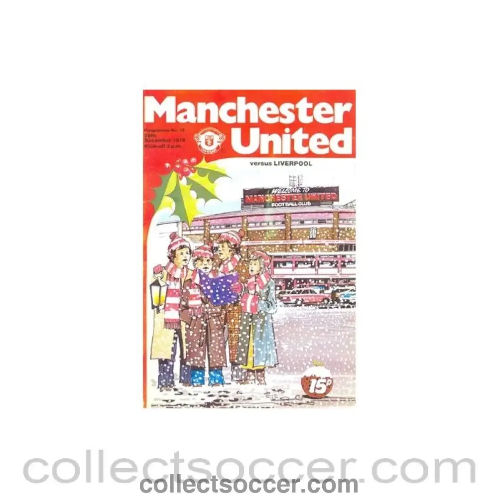 1978 - Manchester United v Liverpool official programme 26/12/1978 Token removed - Collect Soccer