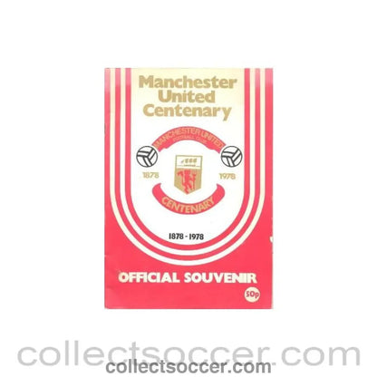 1978 - Manchester United v Real Madrid official programme 1978 - Collect Soccer