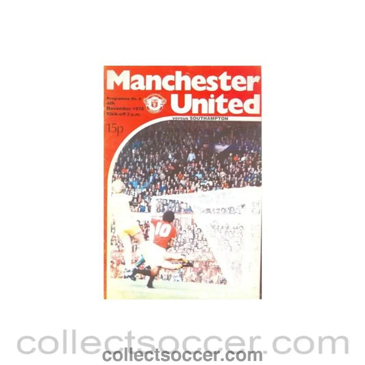 1978 - Manchester United v Southampton official programme 04/11/1978 - Collect Soccer
