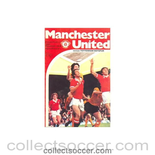 1978 - Manchester United v Tottenham Hotspur official programme 16/12/1978 - Collect Soccer