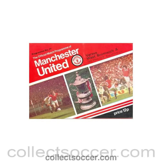 1978 - Manchester United v West Bromwich Albion official programme 18/03/1978 token cut - Collect Soccer