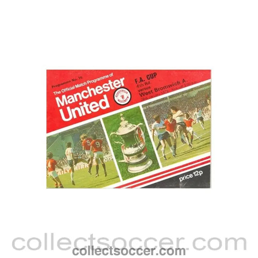 1978 - Manchester United v West Bromwich Albion official programme 28/01/1978 - Collect Soccer