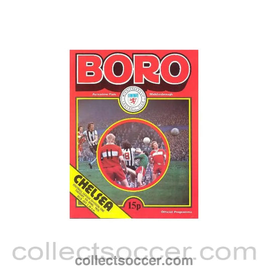 1978 - Middlesbrough v Chelsea official programme 04/04/1978
