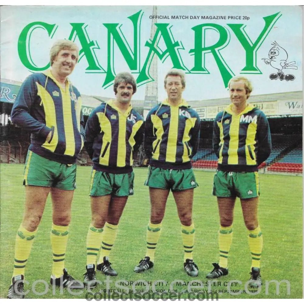 1978 Norwich City v Manchester City Football Programme - Collect Soccer