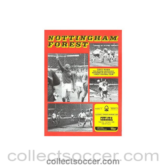 1978 - Nottingham Forest v Chelsea official programme 01/04/1978