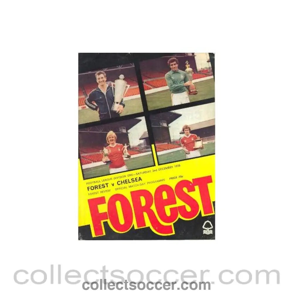 1978 - Nottingham Forest vChelsea official progremme 02/12/1978 - Collect Soccer