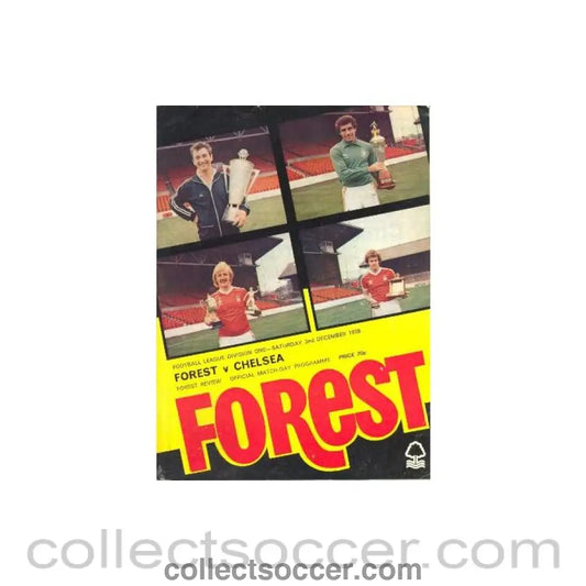 1978 - Nottingham Forest vChelsea official progremme 02/12/1978