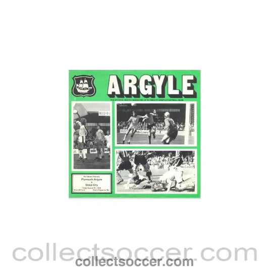 1978 - Plymouth Argile v Stoke City official programme 04/08/1978 - Collect Soccer