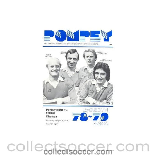 1978 - Portsmouth vChelsea official programme 05/08/1978 - Collect Soccer