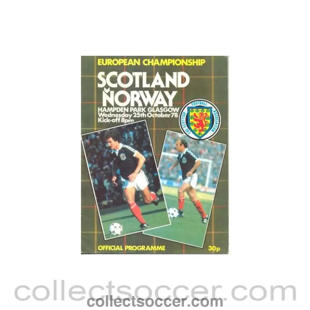 1978 Scotland v Norway official programme 25/10/1978 - Collect Soccer